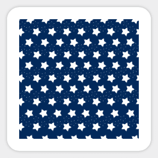 Shining navy and white stars Sticker